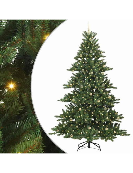 Albero di Natale Artificiale con Rami Pieghevoli Verde 240 cm