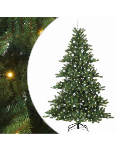 Albero di Natale Artificiale con Rami Pieghevoli Verde 240 cm 2