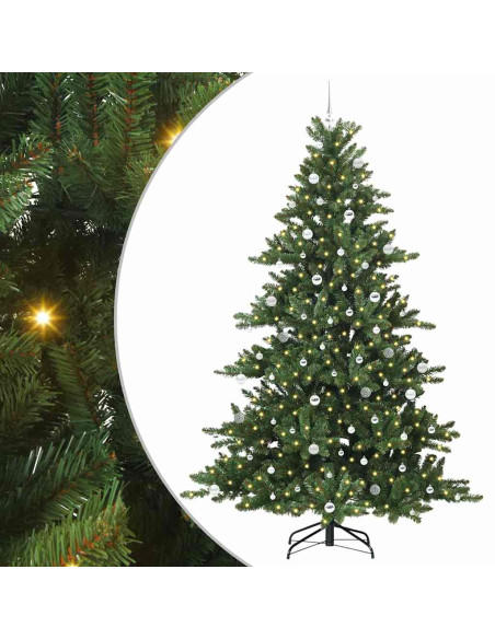 Albero di Natale Artificiale con Rami Pieghevoli Verde 240 cm