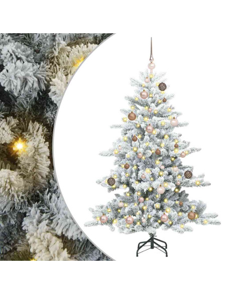 Albero di Natale Artificiale con Rami Pieghevoli Bianco 150 cm