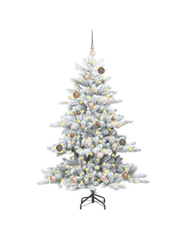 Albero di Natale Artificiale con Rami Pieghevoli Bianco 150 cm