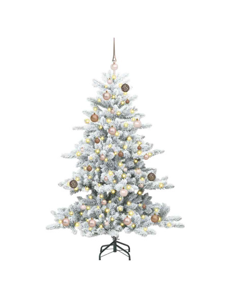 Albero di Natale Artificiale con Rami Pieghevoli Bianco 150 cm