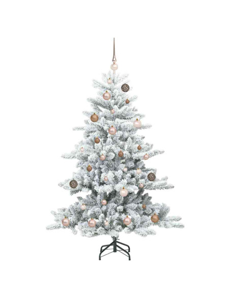 Albero di Natale Artificiale con Rami Pieghevoli Bianco 150 cm