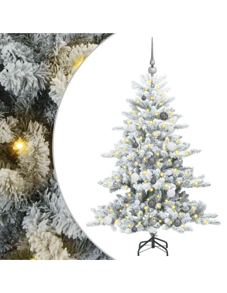 Albero di Natale Artificiale con Rami Pieghevoli Bianco 150 cm
