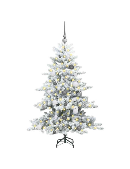 Albero di Natale Artificiale con Rami Pieghevoli Bianco 150 cm