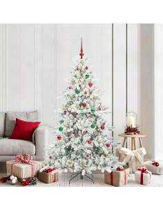 Albero di Natale Artificiale con Rami Pieghevoli 180cm PVC 2