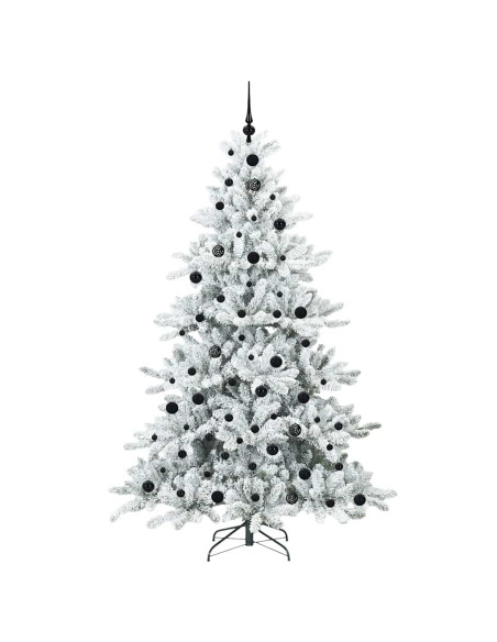 Albero di Natale Artificiale con Rami Pieghevoli Bianco 210 cm