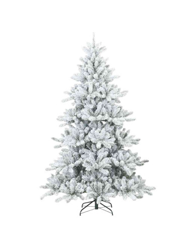 Albero di Natale Artificiale con Rami Pieghevoli Bianco 210 cm