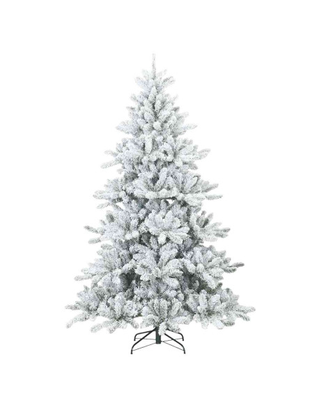 Albero di Natale Artificiale con Rami Pieghevoli Bianco 210 cm