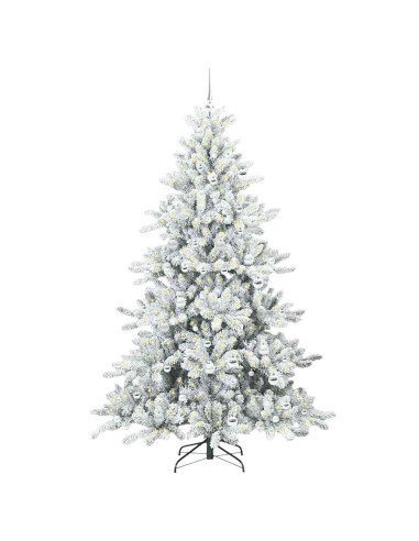 Albero di Natale Artificiale con Rami Pieghevoli Bianco 210 cm