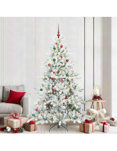 Albero di Natale Artificiale con Rami Pieghevoli 210cm PVC 2