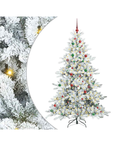Albero di Natale Artificiale con Rami Pieghevoli 210cm PVC