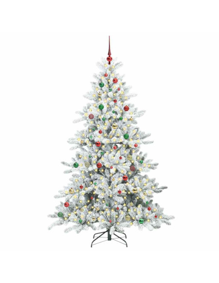 Albero di Natale Artificiale con Rami Pieghevoli 210cm PVC