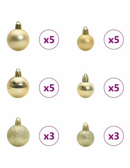 Albero di Natale Artificiale con Rami Pieghevoli 210cm PVC