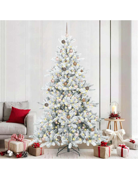 Albero di Natale Artificiale con Rami Pieghevoli Bianco 240 cm