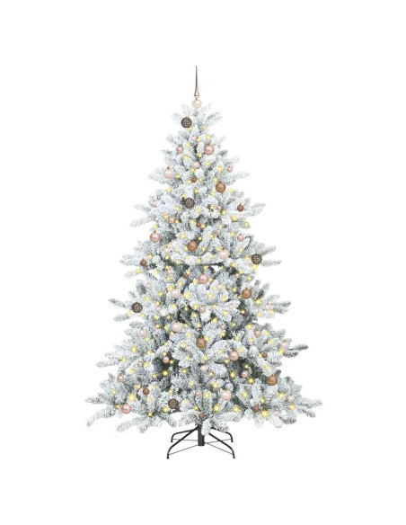 Albero di Natale Artificiale con Rami Pieghevoli Bianco 240 cm