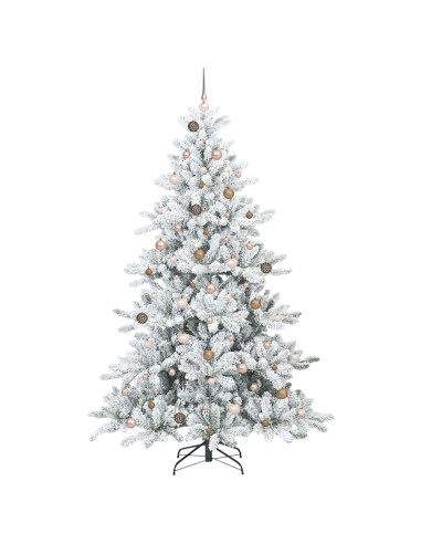 Albero di Natale Artificiale con Rami Pieghevoli Bianco 240 cm