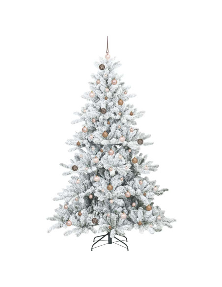 Albero di Natale Artificiale con Rami Pieghevoli Bianco 240 cm
