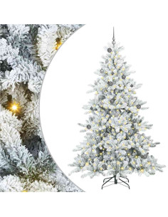 Albero di Natale Artificiale con Rami Pieghevoli Bianco 240 cm 2