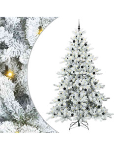 Albero di Natale Artificiale con Rami Pieghevoli Bianco 240 cm 2