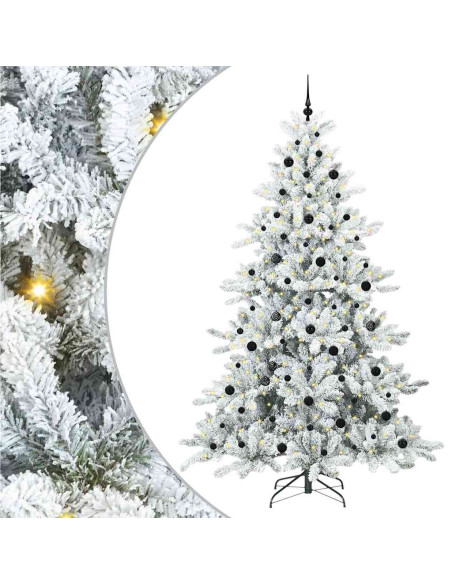 Albero di Natale Artificiale con Rami Pieghevoli Bianco 240 cm
