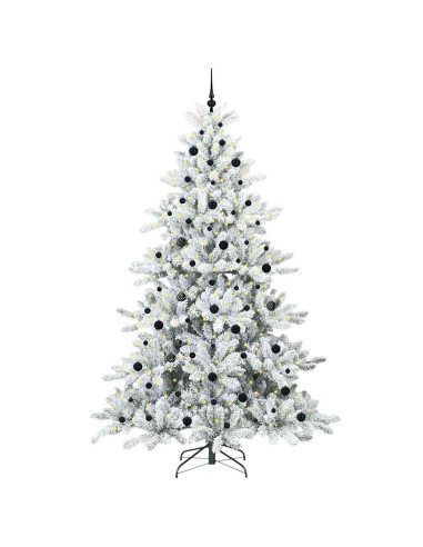 Albero di Natale Artificiale con Rami Pieghevoli Bianco 240 cm