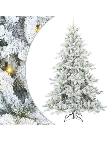 Albero di Natale Artificiale con Rami Pieghevoli Bianco 240 cm