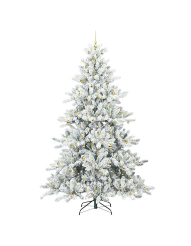 Albero di Natale Artificiale con Rami Pieghevoli Bianco 240 cm