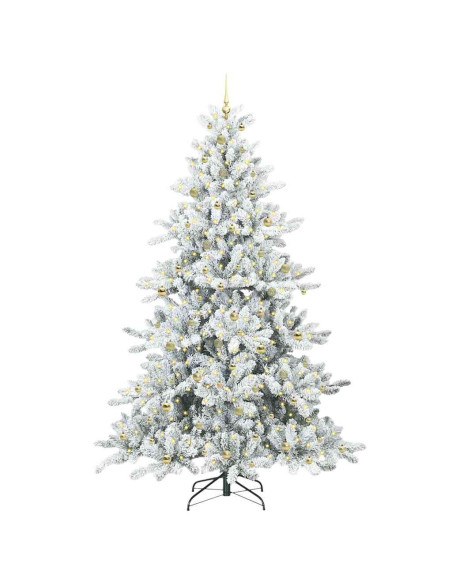 Albero di Natale Artificiale con Rami Pieghevoli Bianco 240 cm