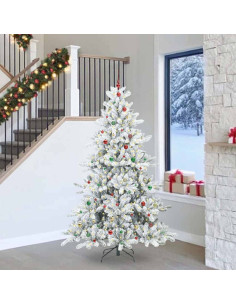 Albero di Natale Artificiale con Rami Pieghevoli 240cm PVC 2