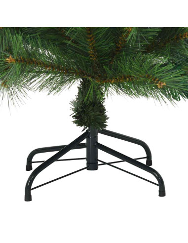 Albero di Natale artificiale con 150 LED Verde 120 cm PE e PVC