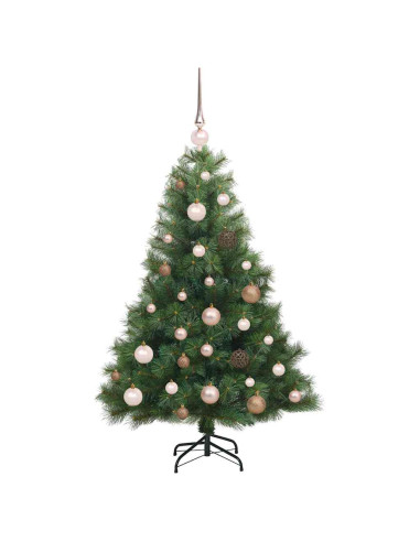 Albero di Natale artificiale con 150 LED Verde 120 cm PE e PVC