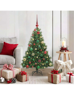 Albero di Natale artificiale con 150 LED Verde 120 cm PE e PVC 2