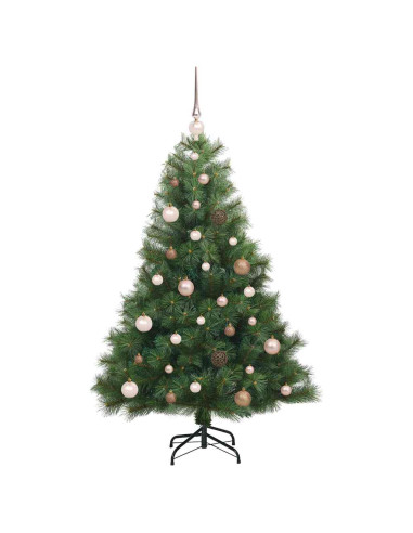 Albero di Natale artificiale con 150 LED Verde 150 cm PE e PVC