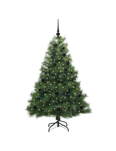 Albero di Natale artificiale con 150 LED Verde 150 cm PE e PVC