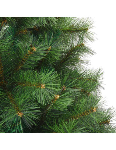 Albero di Natale artificiale con 150 LED Verde 150 cm PE e PVC