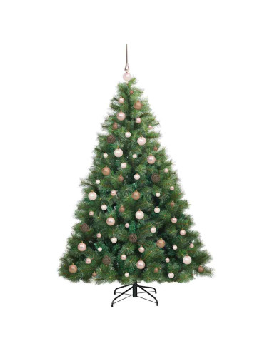 Albero di Natale artificiale con 300 LED Verde 180 cm PE e PVC