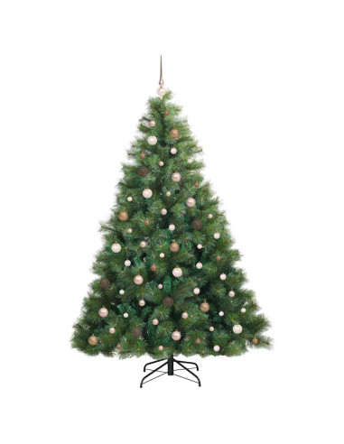 Albero di Natale artificiale con 300 LED Verde 210 cm PE e PVC