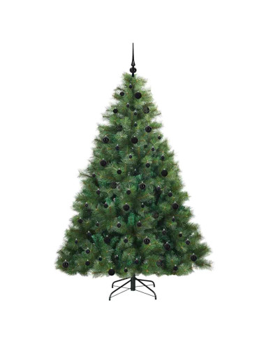Albero di Natale artificiale con 300 LED Verde 210 cm PE e PVC