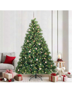 Albero di Natale artificiale con 300 LED Verde 240 cm PE e PVC 2
