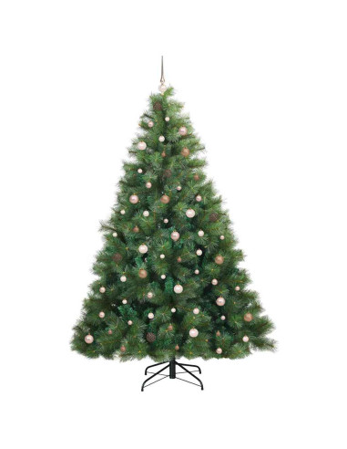 Albero di Natale artificiale con 300 LED Verde 240 cm PE e PVC