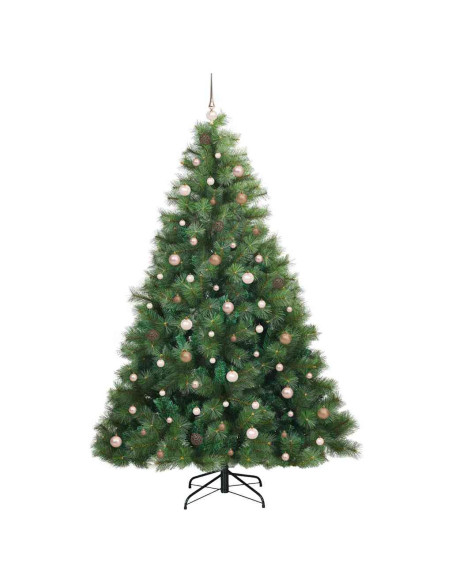 Albero di Natale artificiale con 300 LED Verde 240 cm PE e PVC