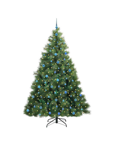Albero di Natale artificiale con 300 LED Verde 240 cm PE e PVC