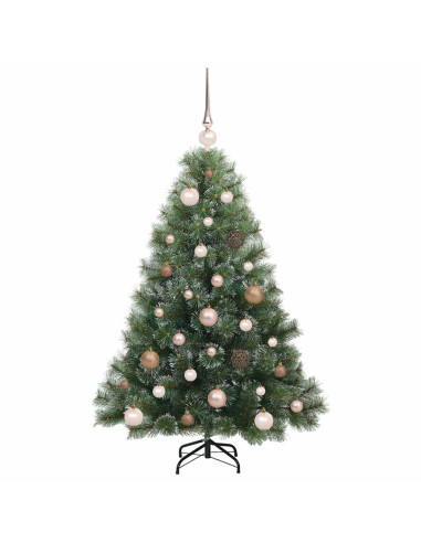Albero di Natale artificiale con 150 LED Verde 120 cm PE e PVC