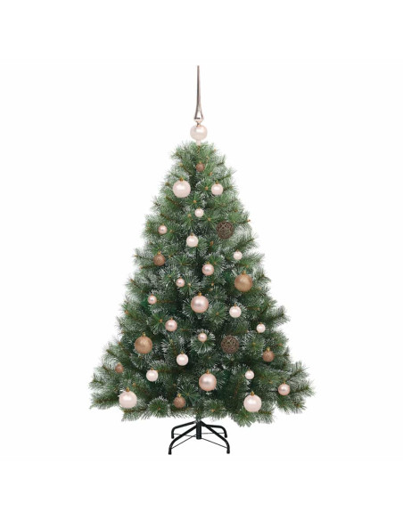Albero di Natale artificiale con 150 LED Verde 120 cm PE e PVC