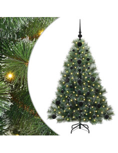 Albero di Natale artificiale con 150 LED Verde 120 cm PE e PVC 2