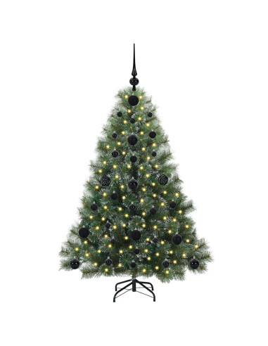 Albero di Natale artificiale con 150 LED Verde 120 cm PE e PVC