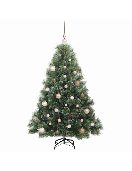 Albero di Natale artificiale con 150 LED Verde 150 cm PE e PVC