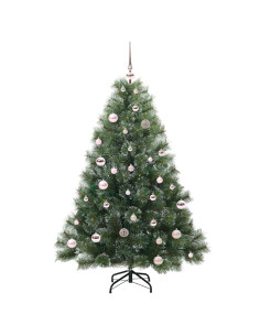 Albero di Natale artificiale con 150 LED Verde 150 cm PE e PVC 2