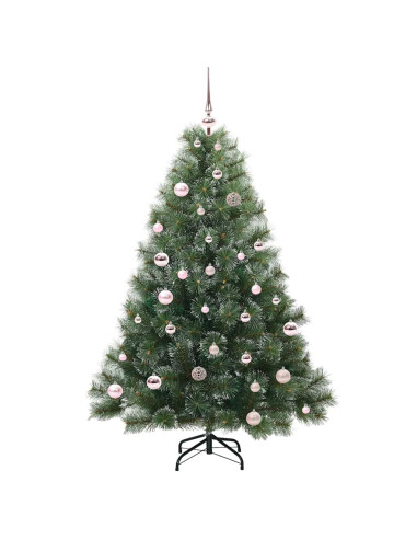 Albero di Natale artificiale con 150 LED Verde 150 cm PE e PVC